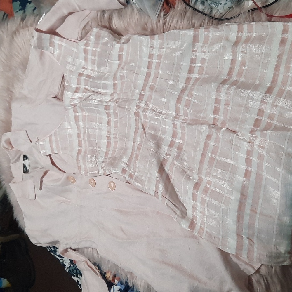 Be smart pink checkered dress with jacket size 5/6 & 3/4 junior's